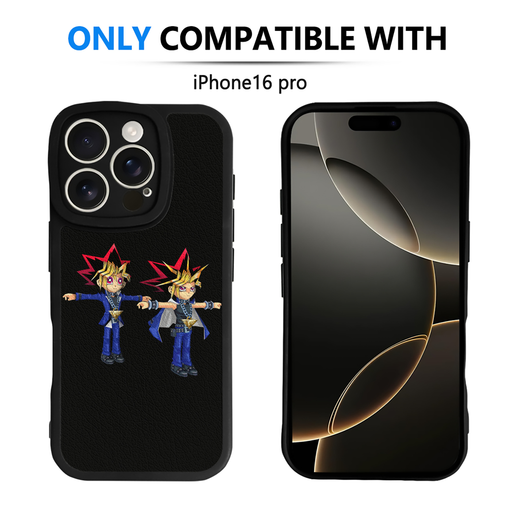 遊☆戯☆王 Yu-Gi-Oh! 【iPhone 16シリーズ対応】シリコンスマホケース（レザー調） 材質：シリコン